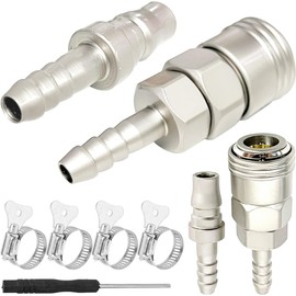 Xiatiaosann Hose Quick Coupling 8 mm Compressor Coupling Pneumatic Coupling Plug Compressed Air Hose Connector Gas Quick Coupling Pack of 4