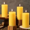 Natural Beeswax Pillar Candles,140 Hours Long Burning Pure Beeswax Candles