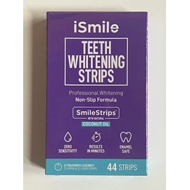 iSmile Teeth Whitening Strips - Coconut Oil -  1 Box (44 Strips)