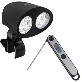 Gliburitaxion Grill Lights and Meat Thermometer, BBQ Light with10 LED Lights and an Aluminum Clip, Perfect for barbecues. Kitchen Food Thermometer, Instant Read Meat Thermometer