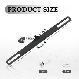 carleef Standard License Plate Backup Camera Mounting Plate,Movable Adjustable License Plate Camera Holder Avoid Blocking,Universal Rear Cam Backup Camera Mount for Car SUV Truck