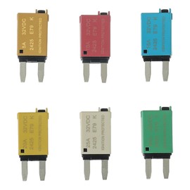 EPLZON 5A 10A 15A 20A 25A 30A DC 12V-32V Manual Reset Circuit Breaker ATM Low Profile T1 Mini Blade Fuses Breakers for Car Trucks Marine Boat RV Solar and More