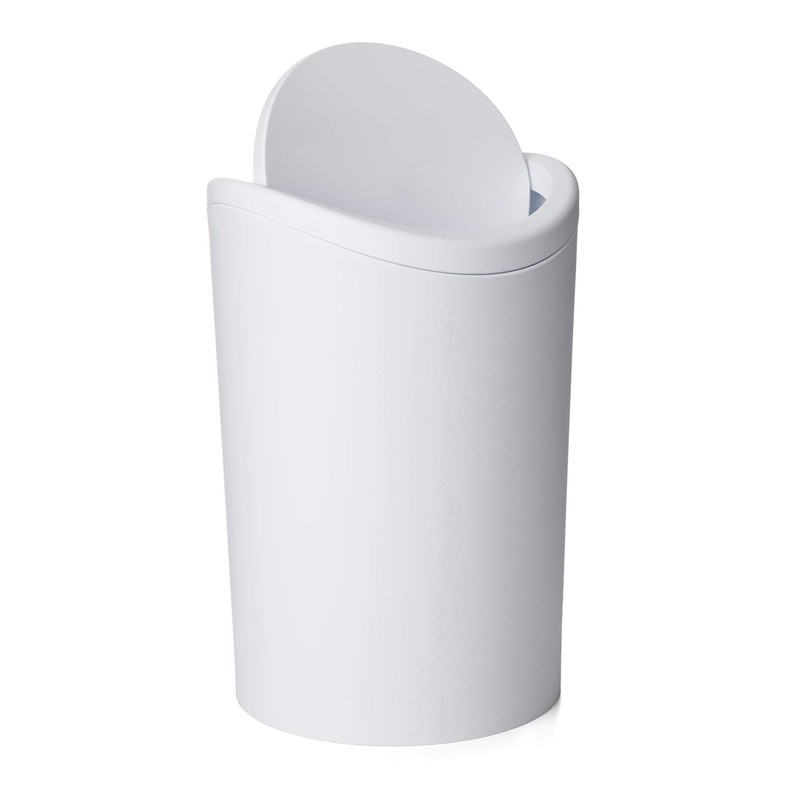 TATAY Bathroom Bin with Tipping Lid, 6L Capacity, Made of