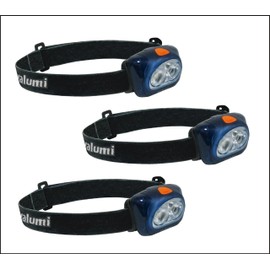 yalumi 3 Pack New Dimmable LED Headlamp, Spark Pro 140-Lumens Brightest Output. 2 high Power LEDs for spot and Flood Light respectively. /Red Night Vision- Great for Camping and Sports