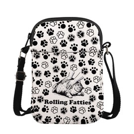 Rolling Fatties Cat Crossbody Bag Funny Ca-t Graphic Gift Cats Lover Gift Funny Cat Meme Shoulder Bag Pet Cats Lover Handbags (CB, Rolling Fatties Mini CA)