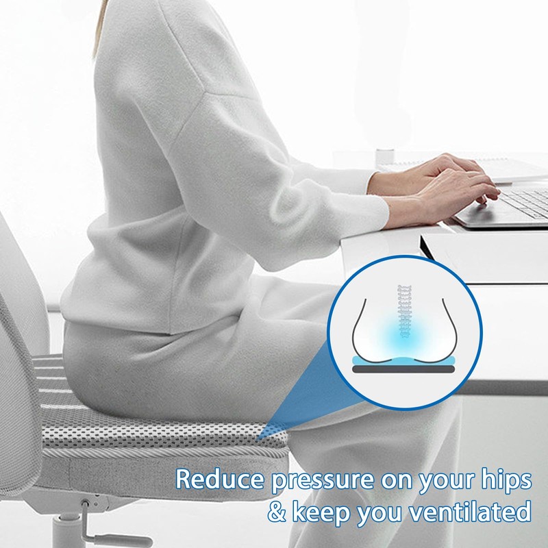 AEROiVi Office Chair Cushion,17.7" L × 17.7" W × 1.2"