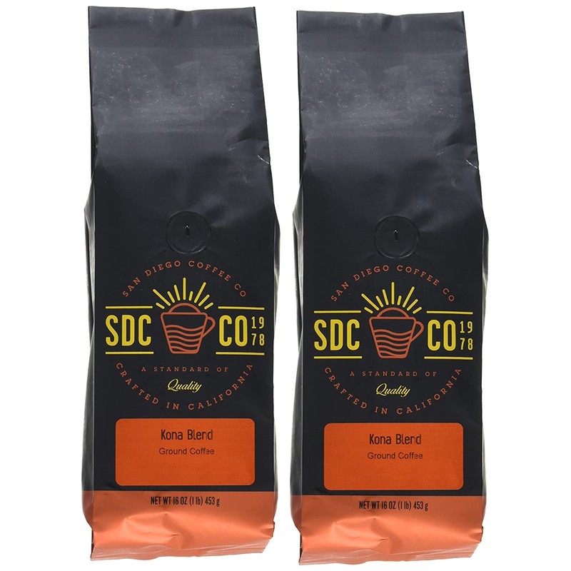 San Diego Coffee Island Blend, Medium Roast, Ground, 16-Ounce Bags