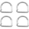 LALOCAPEYO 4PCS Metal Tiny Keychain Spring D Rings Hook,Hand DIY