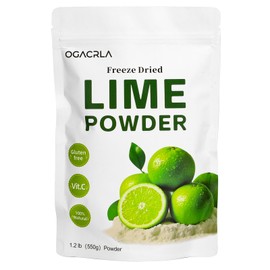 Lime Powder Freeze-Dried Lime Juice Flavor 1.25 lb Rich in Vitamin C | Natural Fruit Powder | No Sugar & Additives Great for Drinks, Smoothies, Beverages & Cooking, Additive Free