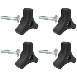 Vicue Upgraded 4 Sets Lawn Mower Handle Knobs Nut Bolts, Triangle Handle Knob Screw Bolt Set Replacement for Lawn Mower & Honda Lawn Mower Handle Bolt for Snow Throwers, Snow Blower