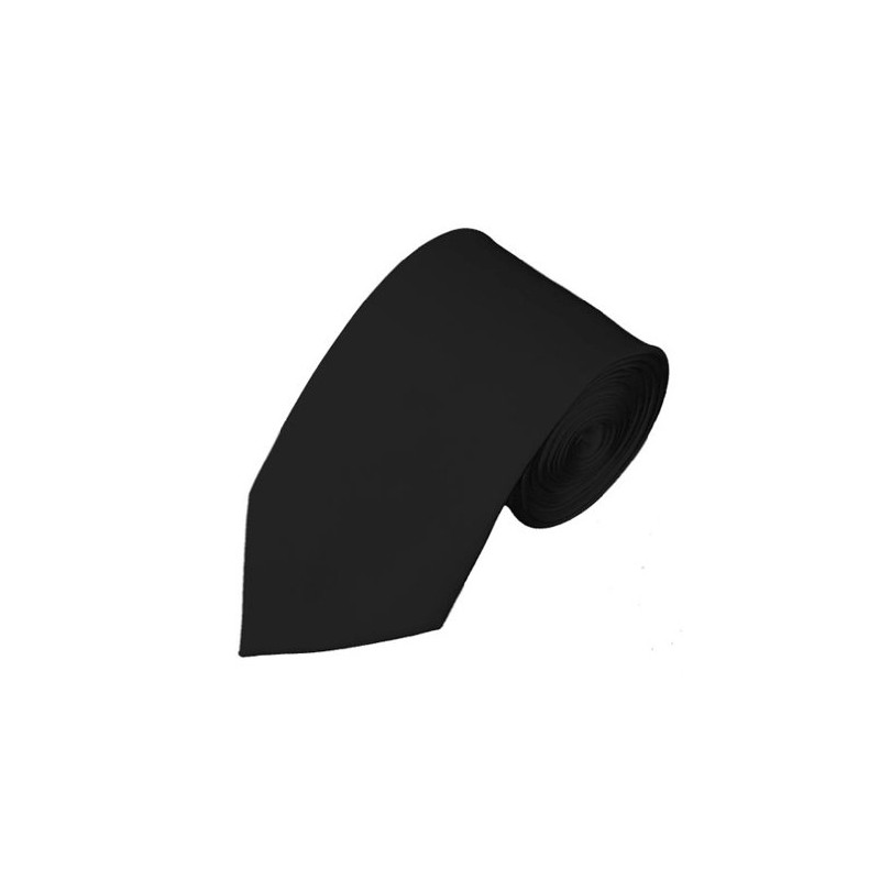 Mens Solid Color 2.75" Slim Tie - Black