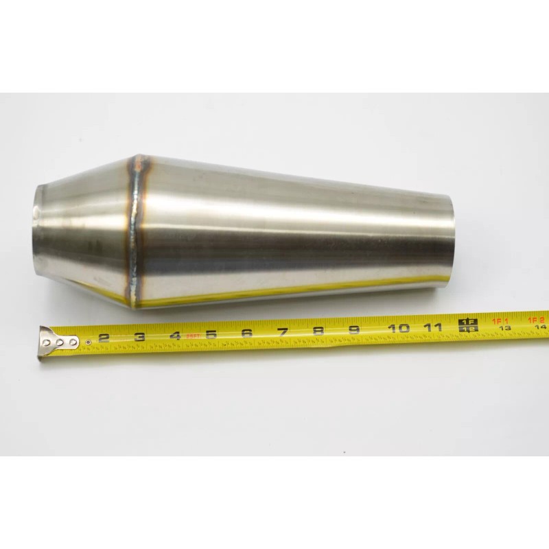 1320 Performance 2.5" inlet 2.5" out megaphone Stainless Reverse Cone