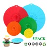 5Pcs/Set Multifunctional Bowl Lid Food Grade Silicone Vacuum Sealing Cover