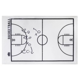 Crown Sporting Goods Basketball White Dry-Erase Roll-up Strategy Clipboard Sheet with Marker