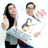 Mr. & Mrs. Panda 40 x 40 cm Cushion Penguin