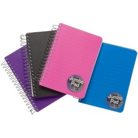 Tiger Jumbo A6 TWire 200 Sheet NoteBook Pack of 2 Assorted Colour