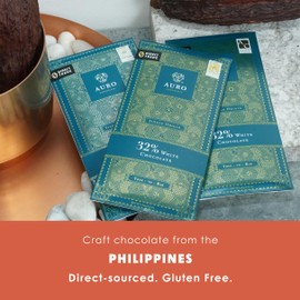 Auro 32% White Chocolate 3 Pack - Filipino Chocolate - Premium, Made At Origin, Direct Trade, Bean-to-Bar, Woman Owned, BIPOC Owned - Halal - Bundle