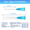 23G 25mm Needles, Disposable Dispensing Lab Supplies,100Pcs Dispensing Needle with