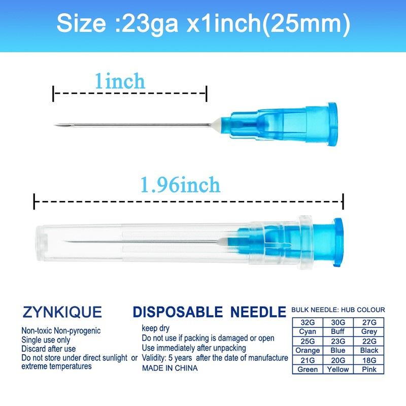 23G 25mm Needles, Disposable Dispensing Lab Supplies,100Pcs Dispensing Needle with