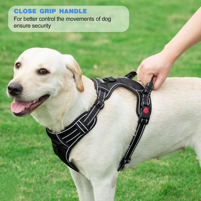 No Pull Dog Harness Adjustable Reflective Oxford Easy Control Medium