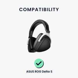 kwmobile 2X Ohrpolster kompatibel mit ASUS ROG Delta S Polster - Kopfhörer Polster aus Kunstleder für Over Ear Headphones