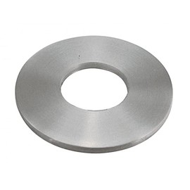 edelstahlonline24 Round Diameter 100 mm, Thickness 6 mm, with Diameter 42.8 mm Centre Bore, Ground on One Side, with Longitudinal Ground