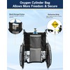 Oxygen Tank Holder for Wheelchairs, Walkers & Scooters - Reflective