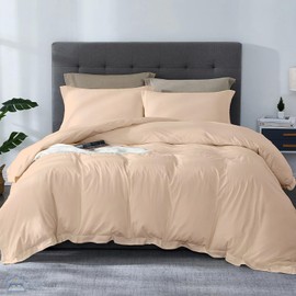 SLEEP-NEST Duvet Cover Oversized King Plus 128x120 Ultra Soft Long Staple 100% Egyptian Cotton 3 Piece with Zipper Closure & Corner Ties 600 TC Breathable Cover for Comforter, Large, Blush