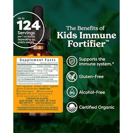 Herb Pharm Kids Immune Fortifier: Alcohol-Free Organic Immunity Supplement with Elderberry & Echinacea, Liquid Herbal Formula, 1 oz
