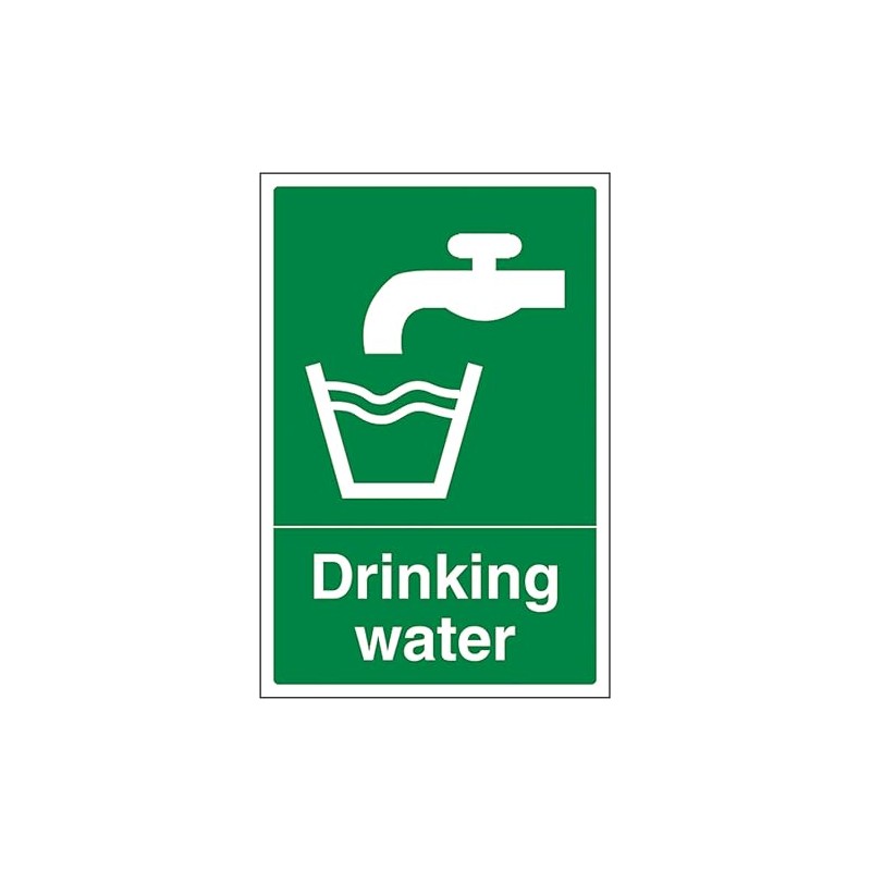 V Safety Drinking Water 100 x 150 mm - 3mm