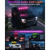 Miisiya Wireless Solar Cab Lights for Trucks Waterproof Solar Powered