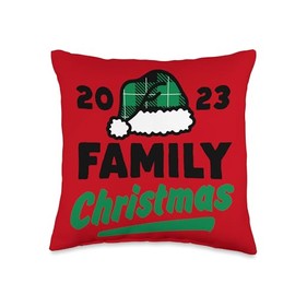 The Instant Message Family Christmas 2023 Throw Pillow, 16x16, Multicolor