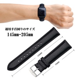 [ANNEFIT] 16mm/18mm/19mm/20mm/22mm Genuine Leather Top Grain Leather Quick Release Stitched Watch Replacement Strap, 20 mm, Leather