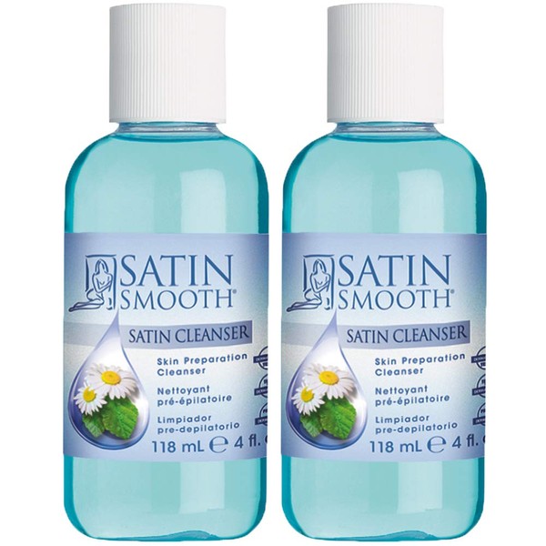 Satin Smooth Satin Cleanser Skin Preparation Cleanser 4 oz x 2 packs