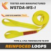 1-Ply Webbing Sling 2”x 15ft Lifting Straps 1Pack Heavy Duty