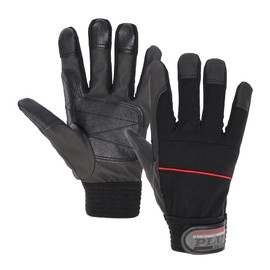 Otafuku Glove Synthetic Leather Gloves PU-KING PLUS [Synthetic Leather with Heat Insulation] K-37 Black x Red M