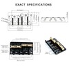 OVSAL Stainless Steel 4 String Fixed Engraved Electric Bass Bridge