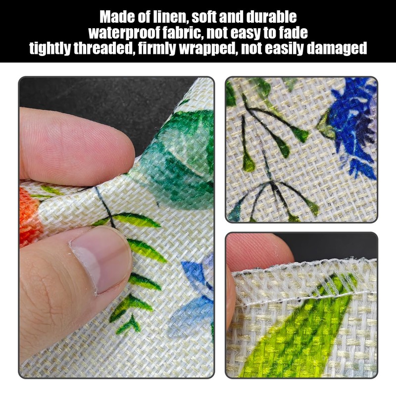 4 Pieces Round Floral Placemats And 4 Pieces Coasters, Dining