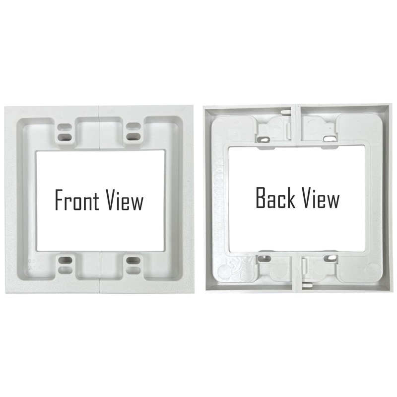 iMBAPrice IMBA-BES2 2-Gang Non-Metallic Shallow Surface Box Extender in White,