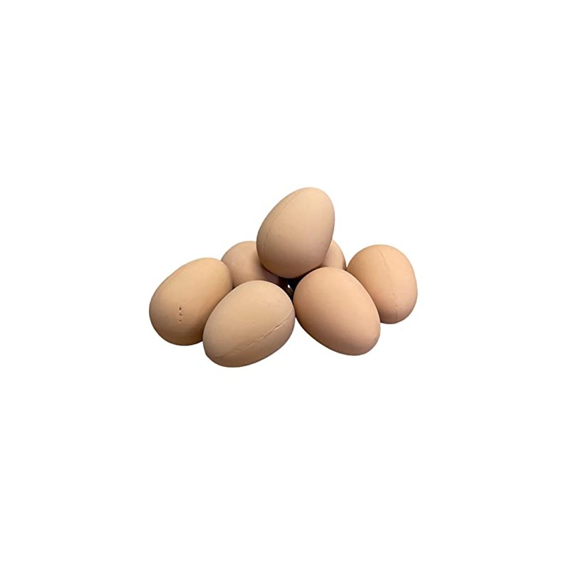 Imitation Chicken Poultry Hen Eggs [3 Pack] - Weighted Rubber