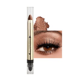 Glitter Eyeshadow Pearl Shimmer Eye Shadow Stick Metallic Dual-Ended Eyeshadow Pen Eye Brightener Highlighting Stick Long Lasting & Waterproof High Pigmented Smooth For Eyes Makeup