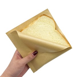 Artboil 100pcs Small Deli Paper Wrappers, Disposable Greaseproof Double Open Bags, Deli Paper Sheets for Donut, Sandwich, Pretzel, Snacks, Cookies -Kraft Paper