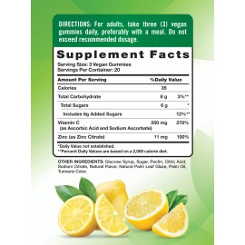 Nature's Truth Vitamin C with Zinc Gummies | 60 Count | Non-GMO, Gluten Free| by Nature's Truth