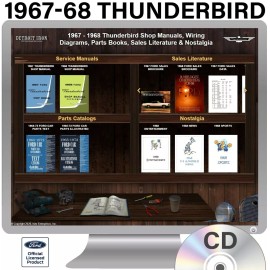 1967-1968 Thunderbird Shop Manuals, Sales Literature & Parts Books Kit
