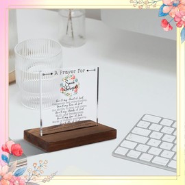 Appreciation Gift for Speech Pathologist, Religious Gifts for Speech Pathologist, Christian Gift for Speech Pathologist, Modern Acrylic Desk Plaque with Inspirational Quotes, 10 x 10 x 1.5 cm,XXD25