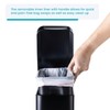 Home Zone Living 2-Pack 1.3 Gallon Small Black Bathroom Trash