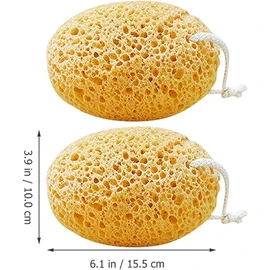 Esponja Exfoliante Corporal 2 pzs – Celda de Pan, absorbente, ideal para ducha y piel sensible