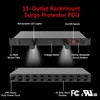 Clear Power 11-Outlet 2160J Rackmount Surge Protector PDU w/LED Lights