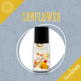 Classy Cuticles | Hand Blended Cuticle Oil | Vegan, Cruelty-Free, & Hydrating | Vitamin E, Jojoba, and Argan Oil | 3 mL Roller Bottle | Sunflower Scent | Pack of 3