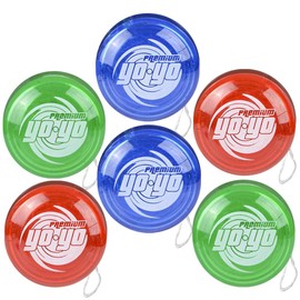 ArtCreativity Yoyos de plástico premium para niños, paquete de 6 juguetes de YoYo en varios colores, regalos de fiesta de cumpleaños, rellenos de bolsas de regalo, regalo de vacaciones, premios en el aula